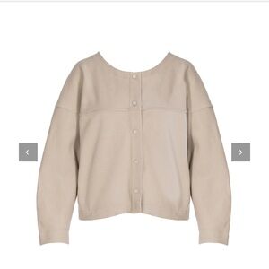 COS Beige/Tan Button Up Oversized Boxy Shacket/Jacket, Large